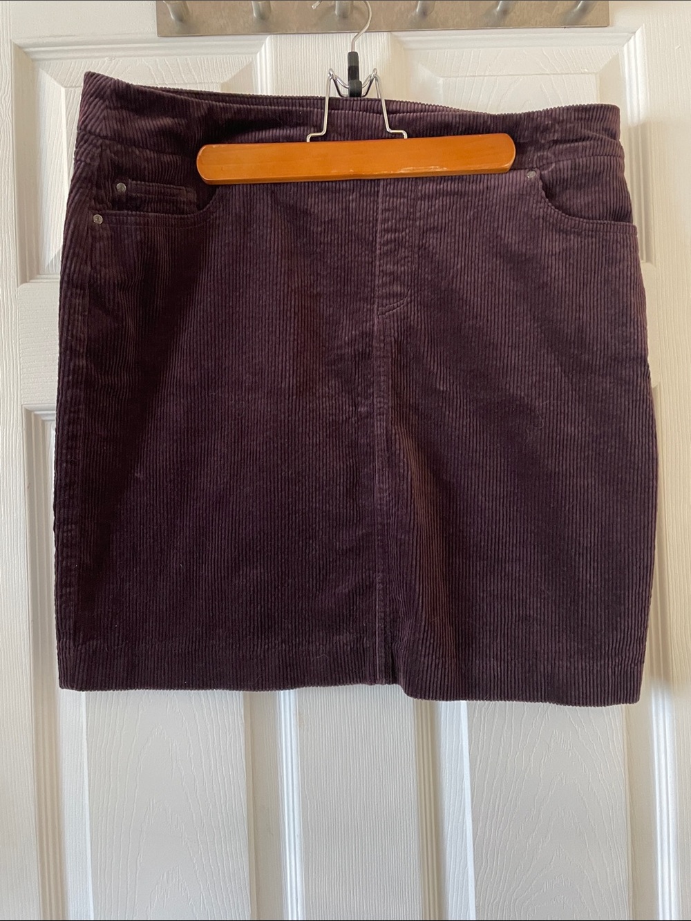 Brown corduroy mini skirt